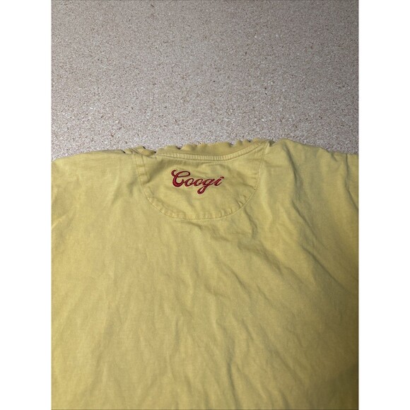 Coogi Australia C69 Luxury Goods T-shirt Mens L Yellow Distressed - Picture 7 of 9